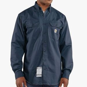 Carhartt Classic Twill Button Down Flame Resistant Long Sleeve Top